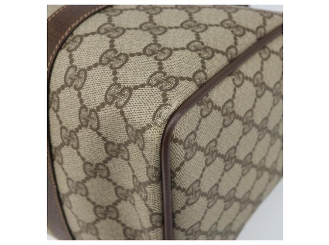 Borsa Boston in PVC beige e oro della linea Sherry GG Supreme di GUCCI 40 02 007 Auth mr2206 D'oro - vista 12