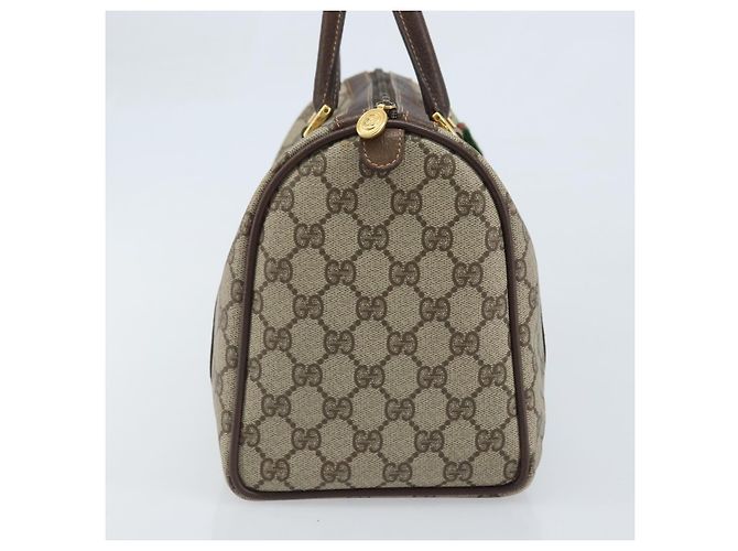 Borsa Boston in PVC beige e oro della linea Sherry GG Supreme di GUCCI 40 02 007 Auth mr2206 D'oro - vista 4