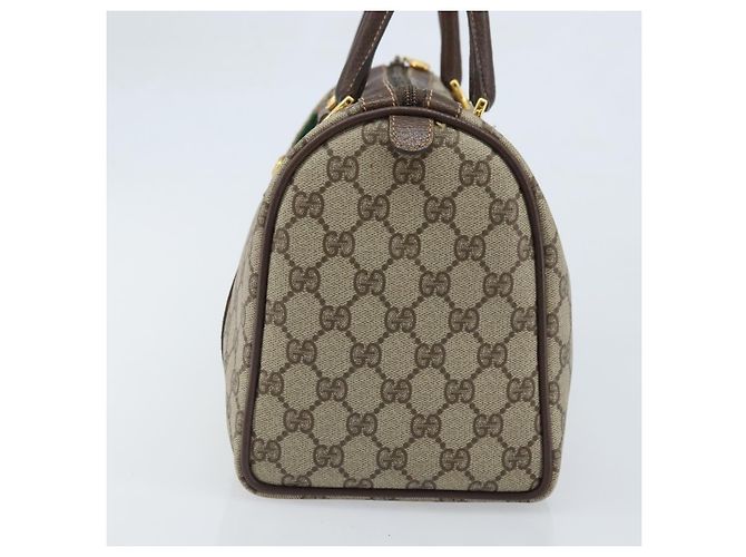Borsa Boston in PVC beige e oro della linea Sherry GG Supreme di GUCCI 40 02 007 Auth mr2206 D'oro - vista 5