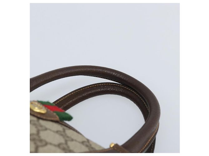 Borsa Boston in PVC beige e oro della linea Sherry GG Supreme di GUCCI 40 02 007 Auth mr2206 D'oro - vista 8