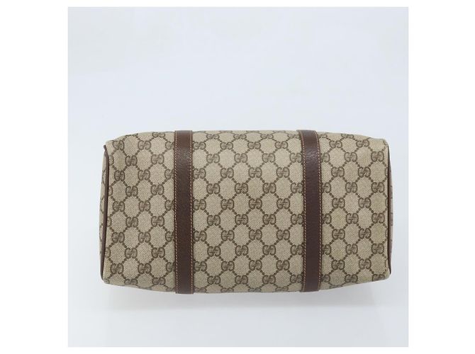 Borsa Boston in PVC beige e oro della linea Sherry GG Supreme di GUCCI 40 02 007 Auth mr2206 D'oro - vista 9