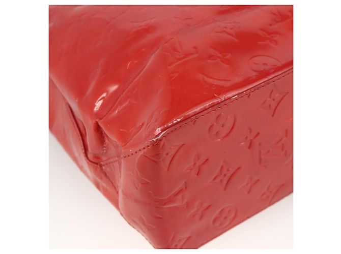 LOUIS VUITTON Monogram Vernis Reade MM Borsa a Mano Rossa M91086 LV Auth BAZ846 Rosso - vista 10