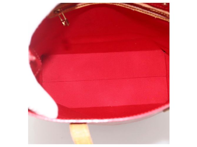 LOUIS VUITTON Monogram Vernis Reade MM Borsa a Mano Rossa M91086 LV Auth BAZ846 Rosso - vista 11