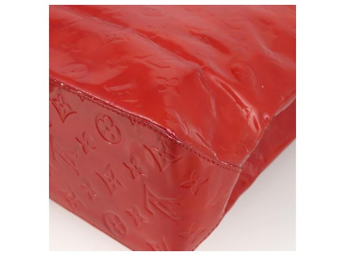 LOUIS VUITTON Monogram Vernis Reade MM Borsa a Mano Rossa M91086 LV Auth BAZ846 Rosso - vista 16