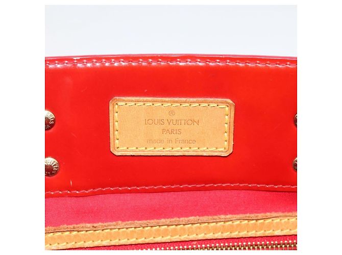 LOUIS VUITTON Monogram Vernis Reade MM Borsa a Mano Rossa M91086 LV Auth BAZ846 Rosso - vista 17