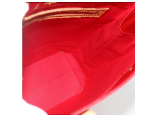 LOUIS VUITTON Monogram Vernis Reade MM Borsa a Mano Rossa M91086 LV Auth BAZ846 Rosso - vista 18