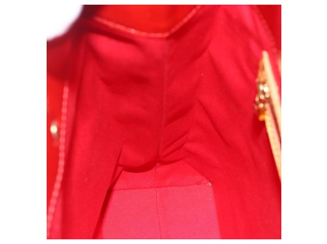 LOUIS VUITTON Monogram Vernis Reade MM Borsa a Mano Rossa M91086 LV Auth BAZ846 Rosso - vista 19
