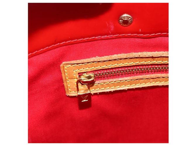 LOUIS VUITTON Monogram Vernis Reade MM Borsa a Mano Rossa M91086 LV Auth BAZ846 Rosso - vista 20