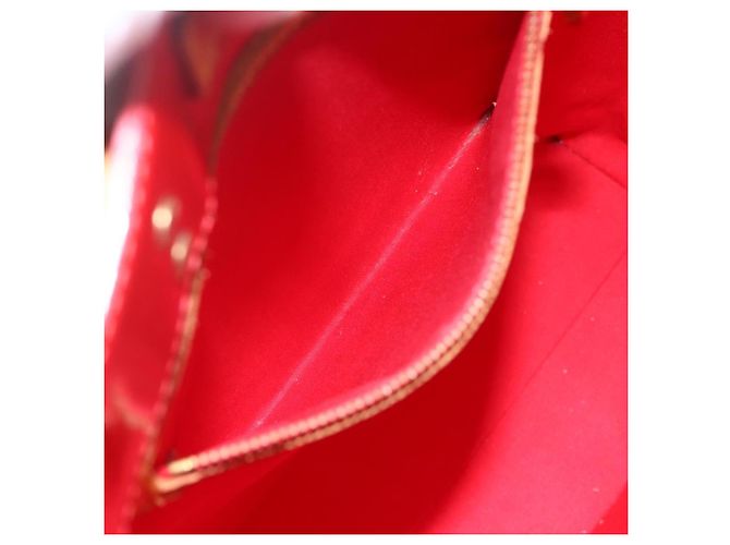 LOUIS VUITTON Monogram Vernis Reade MM Borsa a Mano Rossa M91086 LV Auth BAZ846 Rosso - vista 21