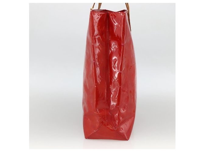 LOUIS VUITTON Monogram Vernis Reade MM Borsa a Mano Rossa M91086 LV Auth BAZ846 Rosso - vista 3