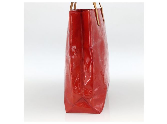 LOUIS VUITTON Monogram Vernis Reade MM Borsa a Mano Rossa M91086 LV Auth BAZ846 Rosso - vista 4