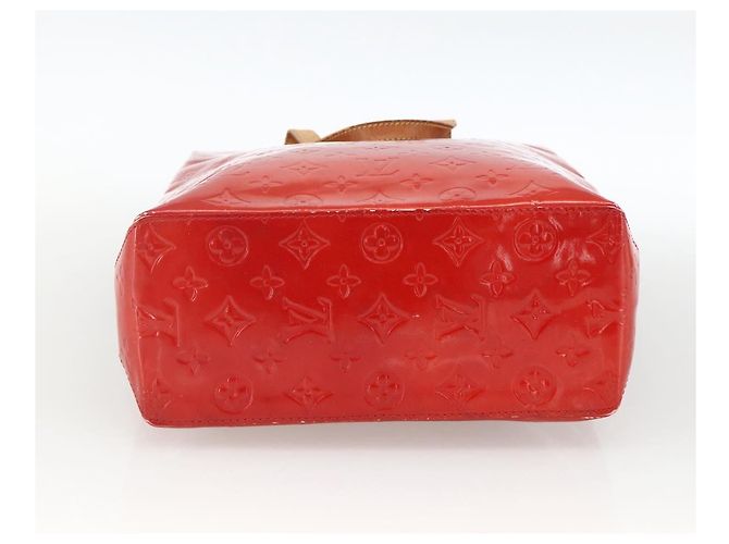 LOUIS VUITTON Monogram Vernis Reade MM Borsa a Mano Rossa M91086 LV Auth BAZ846 Rosso - vista 5