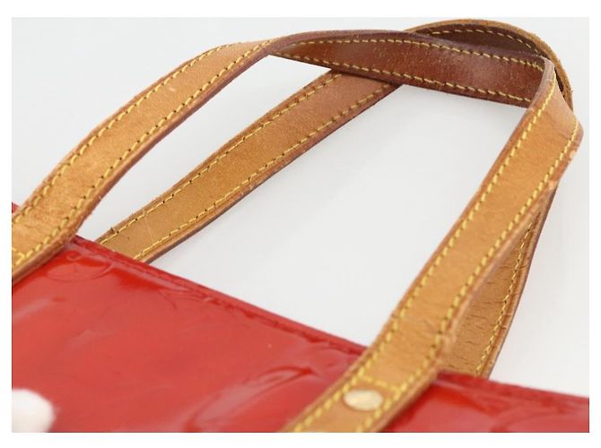 LOUIS VUITTON Monogram Vernis Reade MM Borsa a Mano Rossa M91086 LV Auth BAZ846 Rosso - vista 8