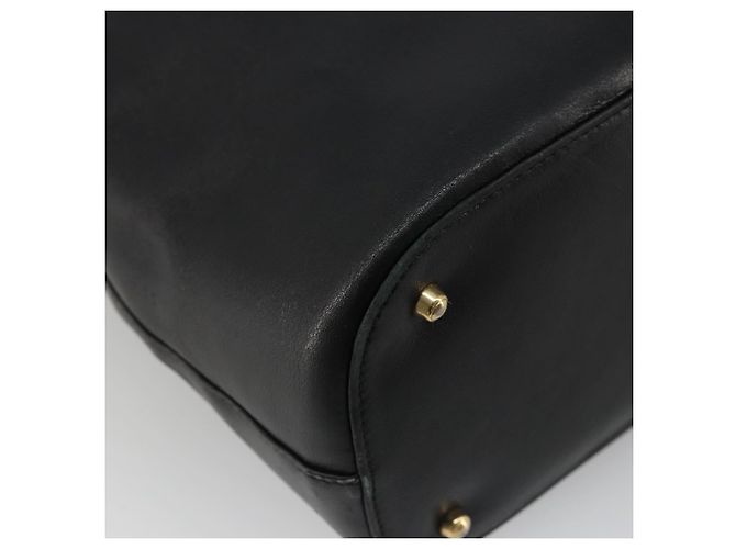 Borsa a Spalla in Pelle Nera e Oro GUCCI 001 1998 1805 Auth bs34225 Nero D'oro - vista 13