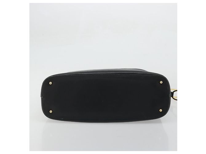 Borsa a Spalla in Pelle Nera e Oro GUCCI 001 1998 1805 Auth bs34225 Nero D'oro - vista 9
