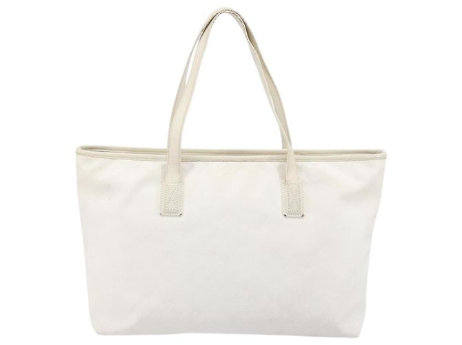 Borsa tote in PVC bianco e argento GG Implementation di GUCCI 211137 Auth 174563 - vista 3