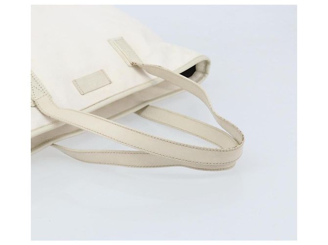 Borsa tote in PVC bianco e argento GG Implementation di GUCCI 211137 Auth 174563 - vista 7
