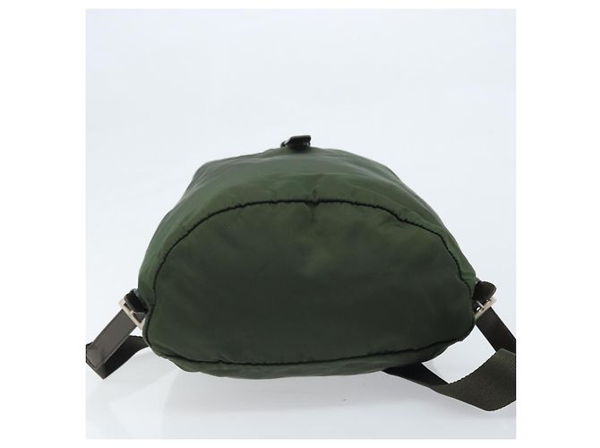 PRADA Backpack Nylon Khaki Silver Auth BA11438 Silvery - view 11