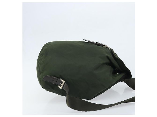 PRADA Backpack Nylon Khaki Silver Auth BA11438 Silvery - view 4