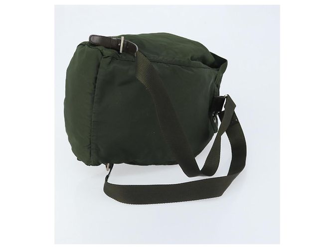 PRADA Backpack Nylon Khaki Silver Auth BA11438 Silvery - view 9
