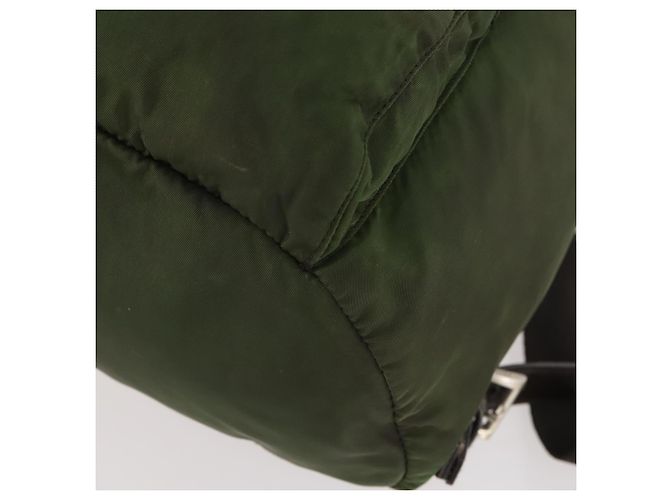 Mochila PRADA de nylon verde plata auténtica 174558 - vista 10