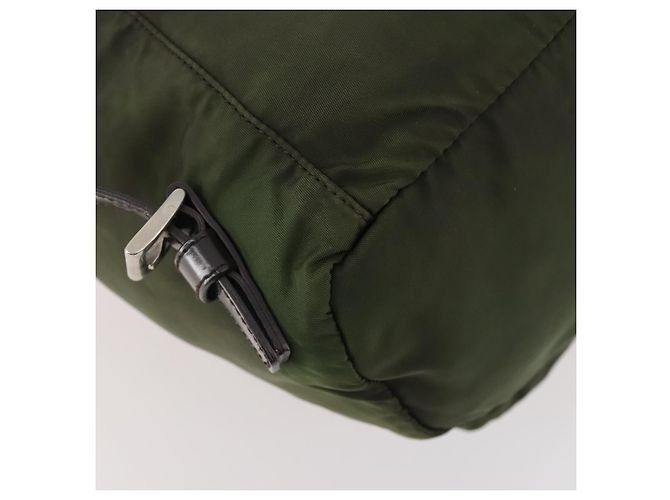 Mochila PRADA de nylon verde plata auténtica 174558 - vista 13
