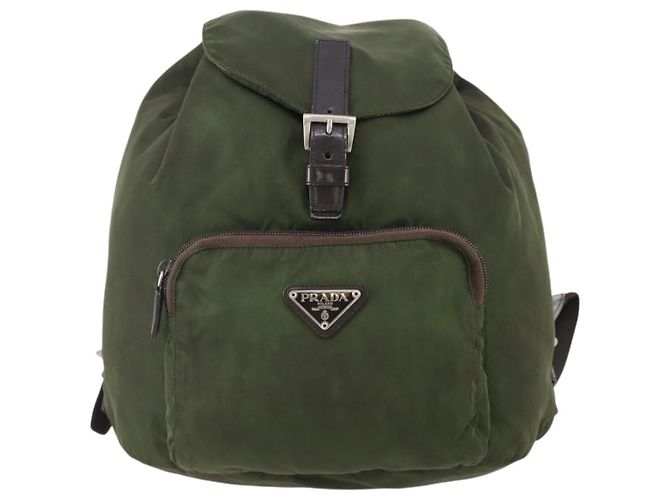 Mochila PRADA de nylon verde plata auténtica 174558 - vista 2