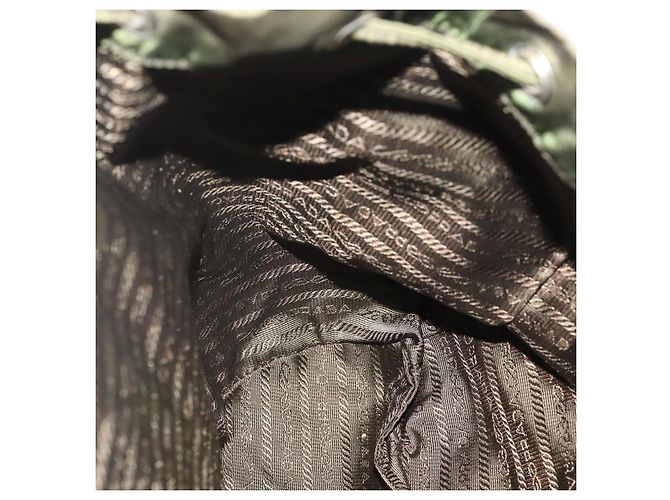 Mochila PRADA de nylon verde plata auténtica 174558 - vista 20