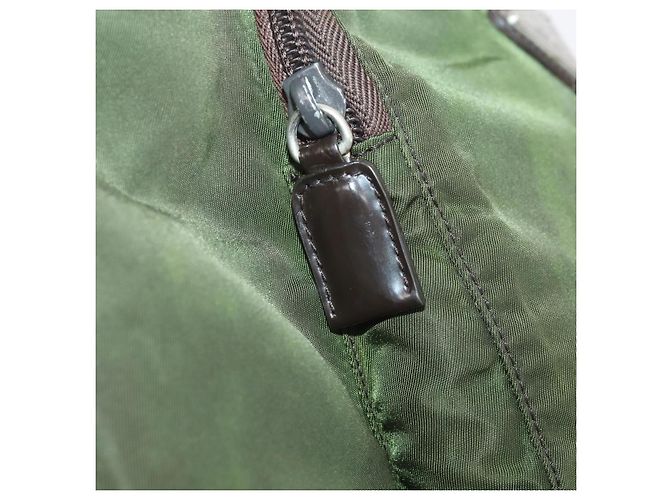 Mochila PRADA de nylon verde plata auténtica 174558 - vista 24