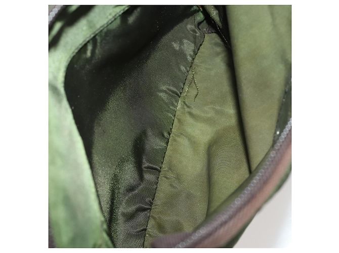 Mochila PRADA de nylon verde plata auténtica 174558 - vista 25
