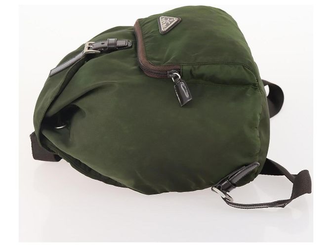 Mochila PRADA de nylon verde plata auténtica 174558 - vista 5