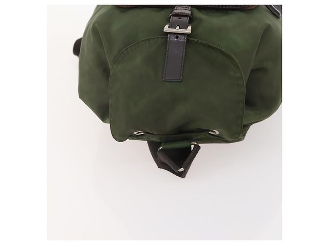 Mochila PRADA de nylon verde plata auténtica 174558 - vista 6