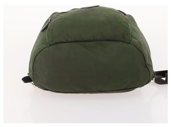 Mochila PRADA de nylon verde plata auténtica 174558 - vista 9