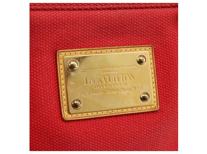 LOUIS VUITTON Antigua Cabas MM Borsa Tote Rossa M40034 LV Auth ka3624 Rosso - vista 15