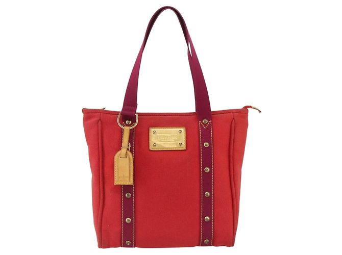 LOUIS VUITTON Antigua Cabas MM Borsa Tote Rossa M40034 LV Auth ka3624 Rosso - vista 2