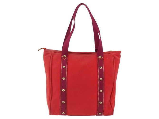 LOUIS VUITTON Antigua Cabas MM Borsa Tote Rossa M40034 LV Auth ka3624 Rosso - vista 3