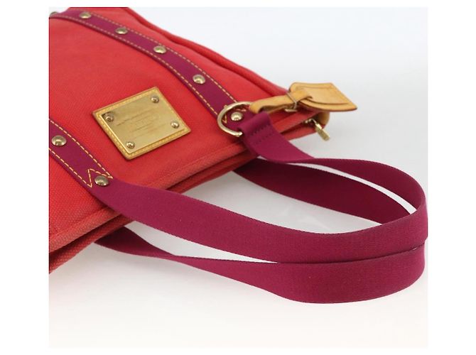LOUIS VUITTON Antigua Cabas MM Borsa Tote Rossa M40034 LV Auth ka3624 Rosso - vista 7