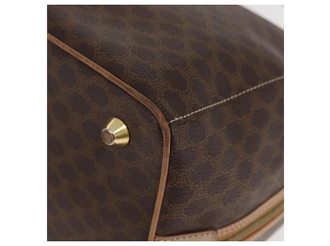 Céline Borsa Boston in tela Macadam CELINE in pelle PVC marrone oro Auth BAZ795A D'oro - vista 11