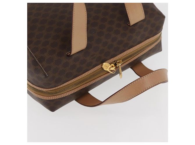 Céline Borsa Boston in tela Macadam CELINE in pelle PVC marrone oro Auth BAZ795A D'oro - vista 6
