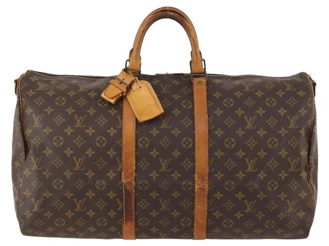 LOUIS VUITTON Borsa Boston Monogram Keepall Bandoulière 55 M41414 Auth LV 168573 Monogramma - vista 2