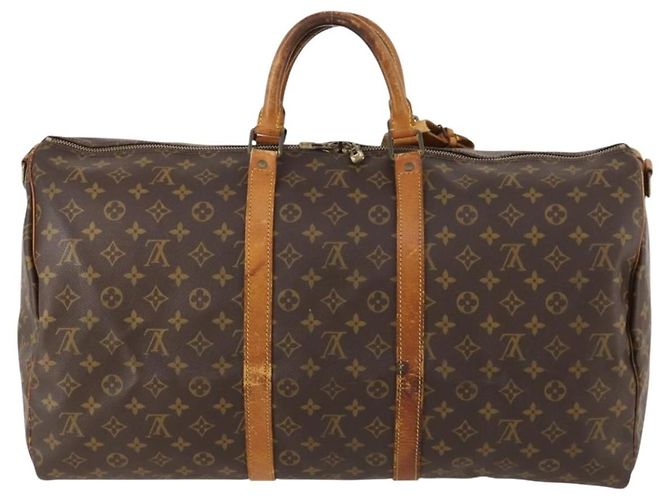 LOUIS VUITTON Borsa Boston Monogram Keepall Bandoulière 55 M41414 Auth LV 168573 Monogramma - vista 3