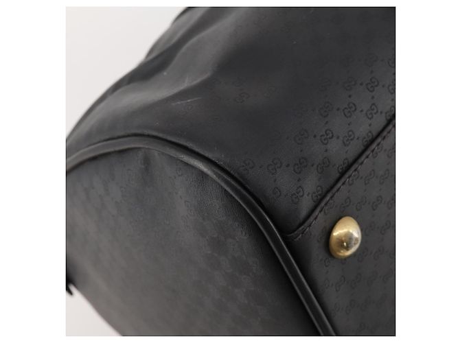 Borsa Boston Micro GG Canvas Gucci Nera Oro Auth 174104 Nero D'oro - vista 13