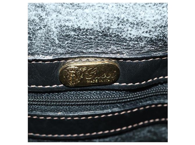 Borsa Boston Micro GG Canvas Gucci Nera Oro Auth 174104 Nero D'oro - vista 21