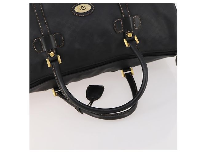 Borsa Boston Micro GG Canvas Gucci Nera Oro Auth 174104 Nero D'oro - vista 7