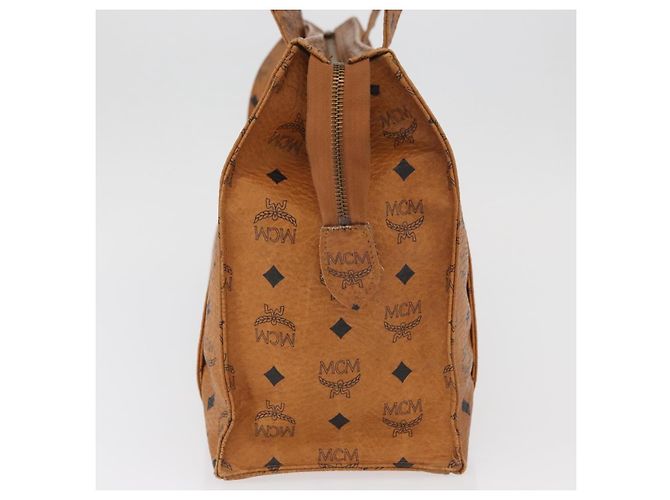 Bolso Tote Vicetos Logogram MCM de cuero PVC marrón y dorado Auth 166783 Castaño - vista 4