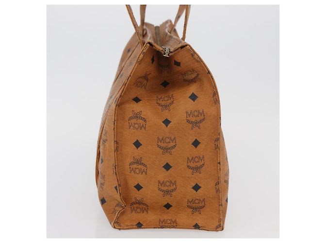 Bolso Tote Vicetos Logogram MCM de cuero PVC marrón y dorado Auth 166783 Castaño - vista 5