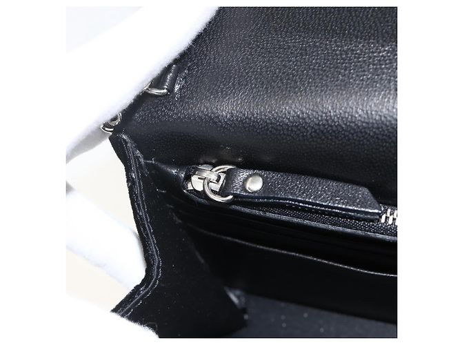 Borsa a Spalla a Catena in Velluto Nero e Argento Jimmy Choo Auth BA12020A - vista 20