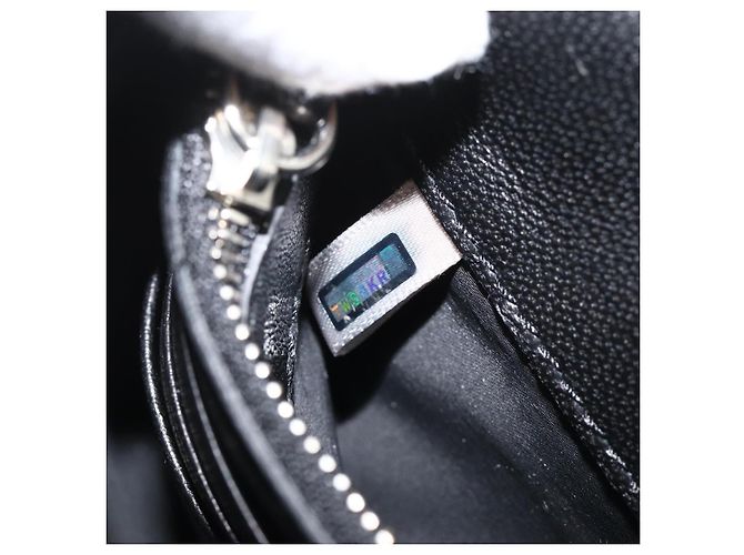 Borsa a Spalla a Catena in Velluto Nero e Argento Jimmy Choo Auth BA12020A - vista 23