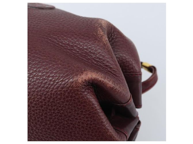 Bolso de Hombro de Cuero Burdeos Gucci Oro 007 115 5770 Auth BA11806 Dorado - vista 12