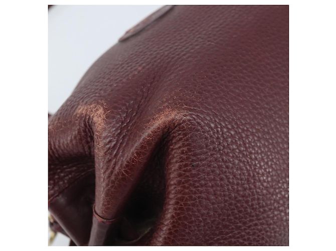 Bolso de Hombro de Cuero Burdeos Gucci Oro 007 115 5770 Auth BA11806 Dorado - vista 13